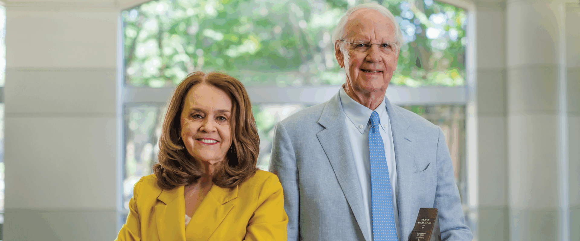 Sara E. Dysart , left, and Jim Drought, both work to help the University through their legal services.