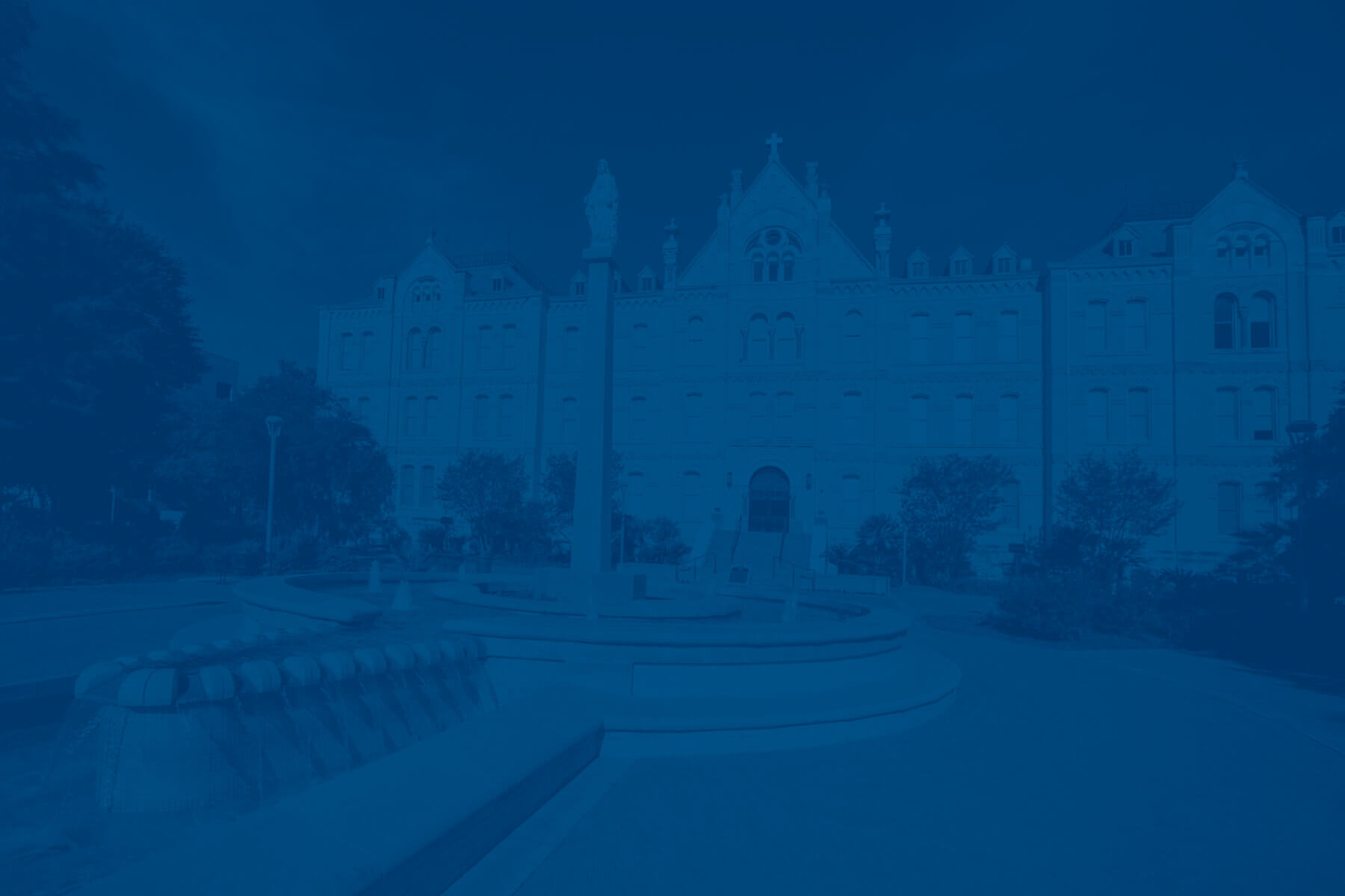St. Louis Hall blue dual tone background