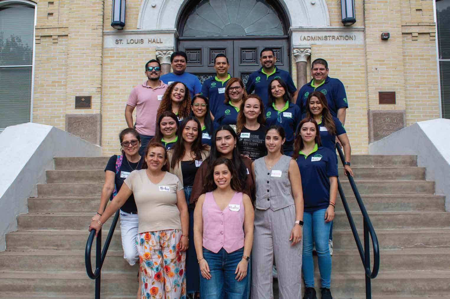 Group photo in front of St. Louis Hall