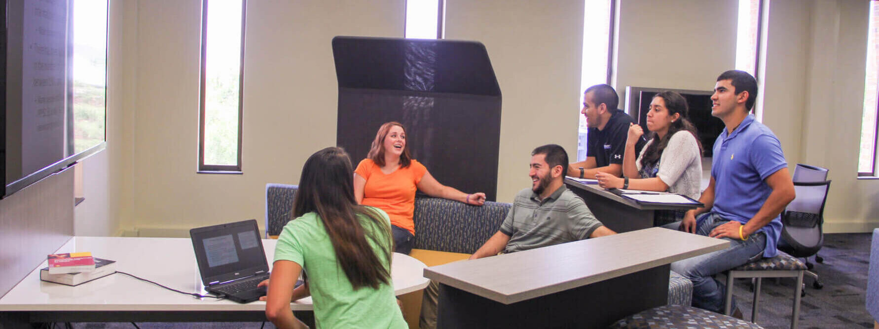 Graduate students study in the Graduate Center for Excellence (GCE)