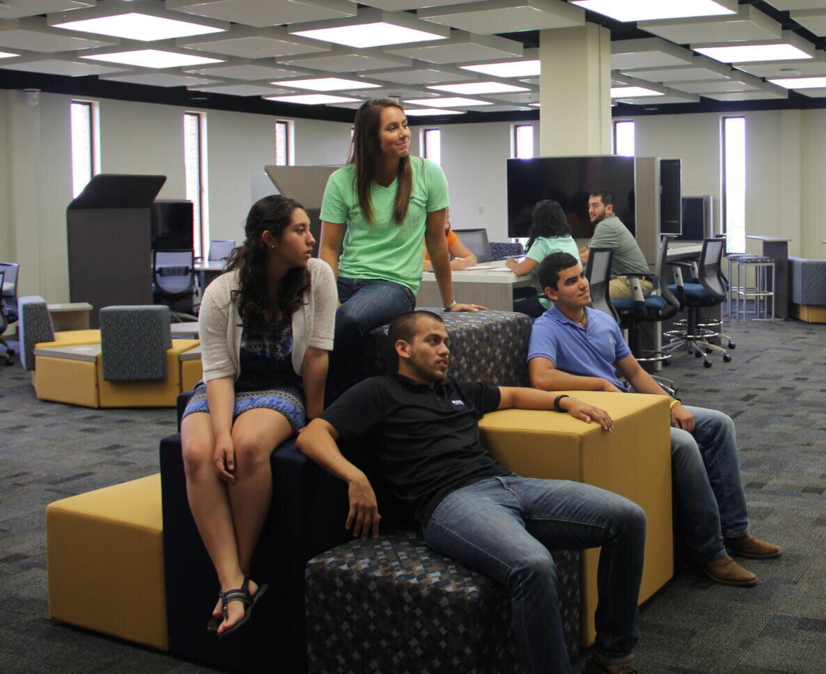 Graduate students study in the Graduate Center for Excellence (GCE)