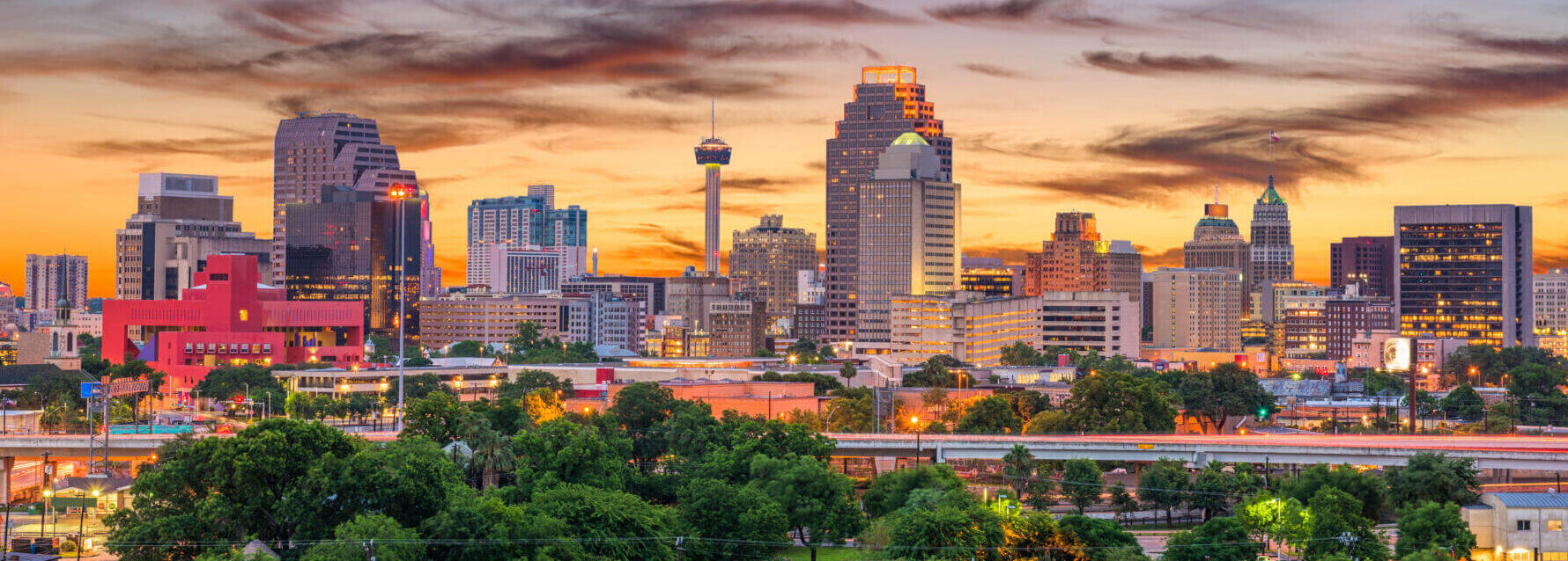 San Antonio, Texas Skyline during sunset
