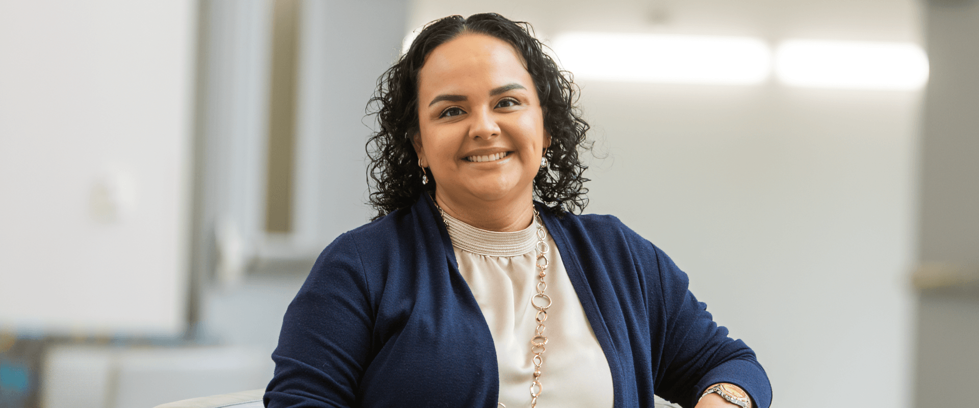 Erika Perry (M.Jur. '21) is pictured at the University of Texas at San Antonio's Health Science Center campus.