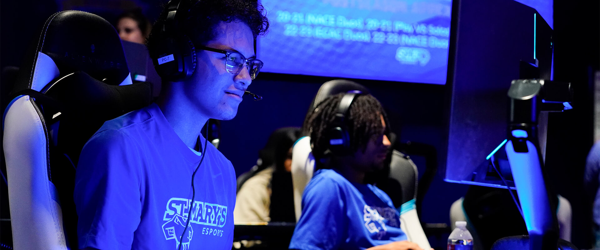 St. Mary's Esports student-athletes compete in the Esports Arena on campus.