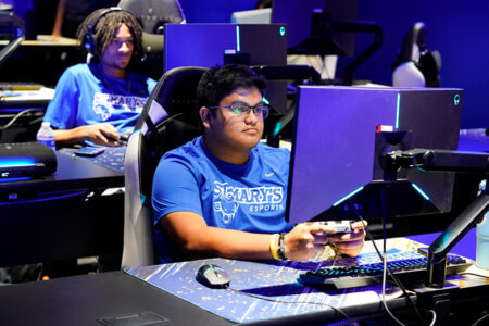 Miguel Gabino, a freshman Electrical Engineering major, plays on the Esports team.