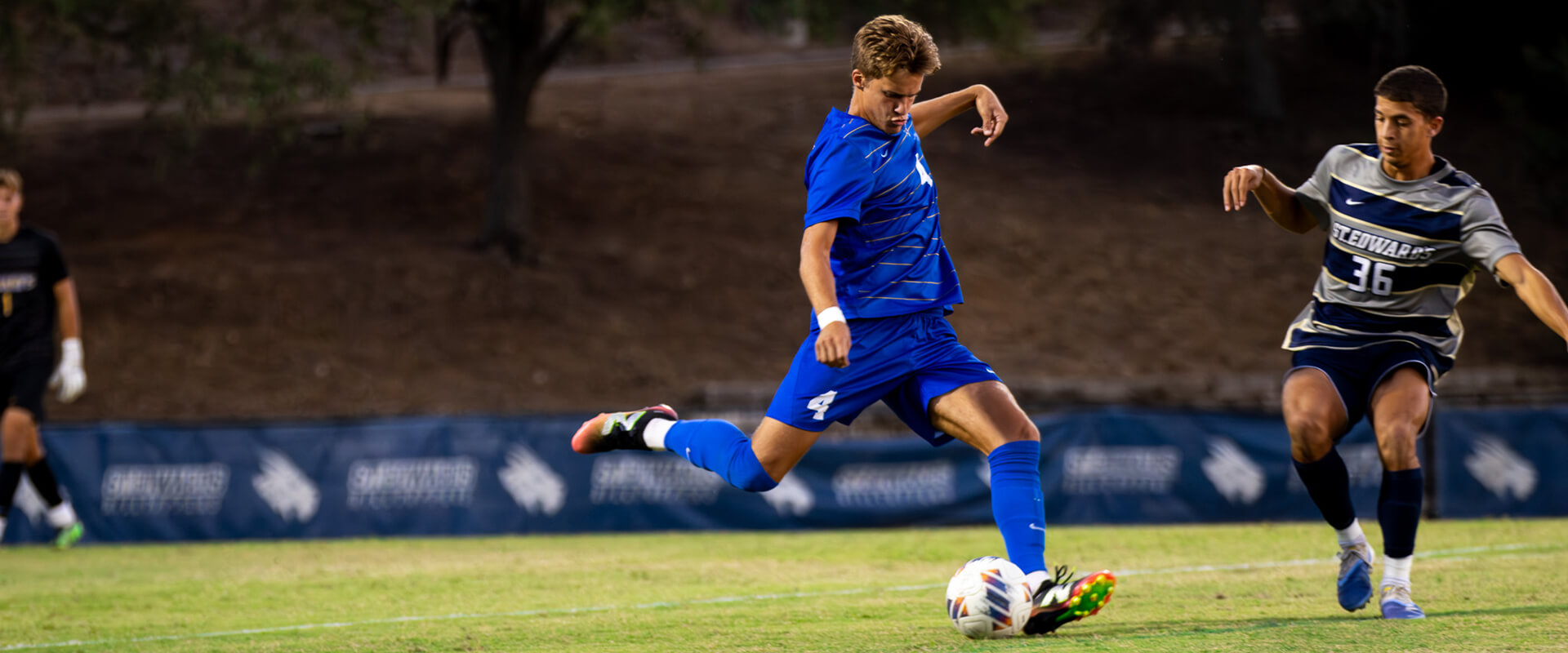The Rattler Men's Soccer team plays St. Edward's.
