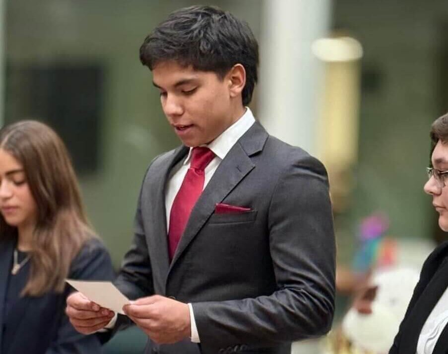 Students display leadership skills.